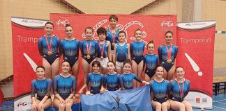 El Club Gimnasia Burgos suma nueve medallas en la IX Copa Madrileña de Trampolín