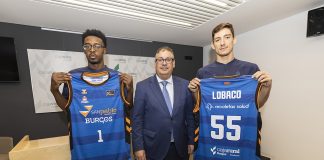 Raúl Lobaco y Chase Audige, presentados con el Recoletas Salud San Pablo Burgos